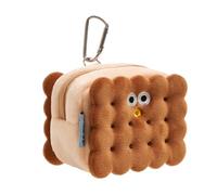 Generisch Poop Bag Dispenser, Pet Waste Bag Holder with Carabiner Clip, 3.74 x 2.95 x 1.97 Inches, Cookie Shape Small Pouch, Portable Accessory for Outdoor Travel, Hiking, Puppy Training
