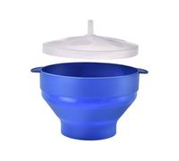 Generisch Popcorn Bowl Microwave Popcorn Maker Made of Silicone, Foldable Bowl with Lid and Handles, Heat Resistant, Dishwasher Safe, BPA-Free, Colour: Red