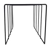 Generisch Porta Record Per Album - Supporto Vinile Ferro Battuto Nero | Design Vintage Moderno | Espositore Grande, Arredo Casa, Collezione Musicale, Libreria, Tavolo, Decorazione Interna