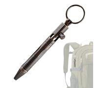 Generisch Portable Brass Pen Me-tal Stainless Steel Point Pens Mini Retractable Ballp-oint Fine 0.7 mm Tiny Ink Black and Gold for Pocket Notebook Office Metal Po-cket Pen