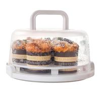 Generisch Portable Cupcake Carrier with Handle & Locking Lid - 7 Hole Muffin Storage Box | Airtight Reusable Cak Container for Transporting Pastries, Cupcs & Fairy Cakes, Fridge Safe Food Keeper