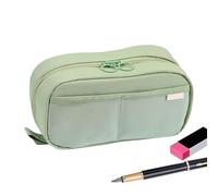 Generisch Portable Pen Bag - With Carry Handle Cute Portable with Wide Opening as a Pen , Pen and Makeup Bag for Girls, for Students, Children, Teenagers and Adults, Green, see description