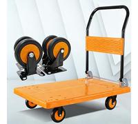 Generisch Portable Sack Truck 800 Pound Capacity, Quiet Push Truck with Castors for Use at Home, Warehouse or Garage