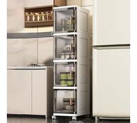 Generisch Portaoggetti Gap Con Ruote - Carrello Salvaspazio per Bagno Cucina e Soggiorni Multifunzionale per Camera da Letto Design Compatto e Pratico