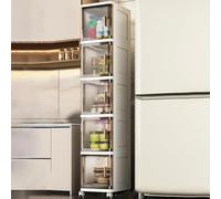 Generisch Portaoggetti Gap Con Ruote - Carrello Salvaspazio per Bagno Cucina e Soggiorni Multifunzionale per Camera da Letto Design Compatto e Pratico