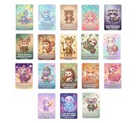 Generisch Positive Affirmation Cards for Women - 18 Pieces Mindfulness Quote Set - Motivational Cards with Animal Pattern | For Father, Mother, Colleagues, Sister, Daughter, Friends, Family, Men and