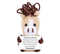 Generisch Positive Crochet Animals, Knitted Desk Figures, Amigurumi Animal, Stocking Filler for Christmas, Birthday, Housewarming, Home Decoration, Room, Family, Friend, Colleague