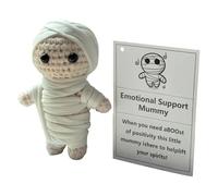 Generisch Positive Stuffed Toy, Handmade Mummy Crochet Doll, Home Accessory, Relaxation Doll for Children, Teenagers, Adults, Valentine's Day, Graduation, Colleagues, Friends, School