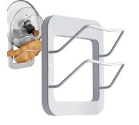 Generisch Pot Lid Organiser, No Drilling Storage Shelf for the Kitchen, Drill-Free Adhesive Holder for Cutting Boards, for Home, Student Dorm, Hotel, Rental Apartments, Bakeries, Café