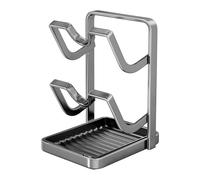 Generisch Pot Lid , Stainless Steel Multifunctional Solution with Drain Cup, Cooking Spoon Rest with Lid Holder, for Worktop, Cabinet, Cookware, Kitchen Utensils, Chopping Board