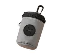 Generisch Practical dog waste bag dispenser with zip compartment, training accessory for hygienic walks in the garden, park, everyday life with dogs (grey, 9 x 5.5 cm)