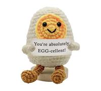 Generisch Pram Doll Pram Adorable Crochet Egg - Wool Doll with Positive for Children Adults Doll Accessories Wood (Yellow, A)