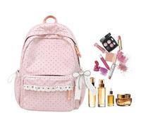 Generisch Preppy Backpack Aesthetic Spacious Lightweight Lace Pockets, pink, See description, See description