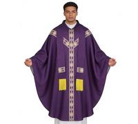 Generisch Priest Costume with Ribbon Catholic Measuring Robe, Religious Gown for Clergy at the Mass - for Men Cosplay Players Masquerade Balls Carnival Stage Photo Wedding Holiday