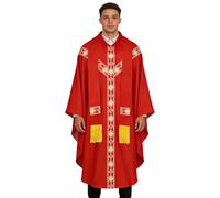 Generisch Priest Robe for Men, with Ribbon, Catholic Measuring Robe, Round Collar Pastor Robe, for Men, Cosplay, Masquerade Balls, Carnival, Stage, Photo , Wedding, Holiday