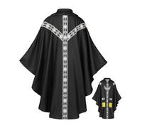 Generisch Priest Robe with Ribbon for Catholic Priest Measuring Robe Religious Garb for Clergy at the Mass, For Prayer, Men's Cosplayer, Wedding, Carnival, Stage, Party, Photo Shoot