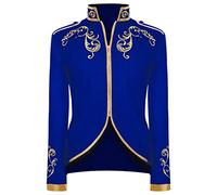 Generisch Prince Costume Men's - Nobleman Coat Men's Embroidery Retro Gothic Jacket Medieval Court Suit Royal Prince Clothing Steampunk Tailcoat Carnival Halloween Theme Party Carnival Cosplay