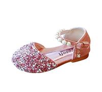 Generisch Princess Baby Sneakers with Crystal Bowknot for Single Shoe Sandal for Infant Elegant Baby Shoes with Glitter Decoration, pink, 28.5 Little Kids
