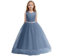 Generisch Princess Costume Girls Ball Gown Bow Wedding Dress Fancy Dress Folk Festival Party Dress Wedding Dress Tulle Party Evening Dress Cocktail Dress Carnival Costume Christening Dresses Party