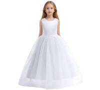 Generisch Princess Costume Girls Ball Gown Bow Wedding Dress Fancy Dress Folk Festival Party Dress Wedding Dress Tulle Party Evening Dress Cocktail Dress Carnival Costume Christening Dresses Party