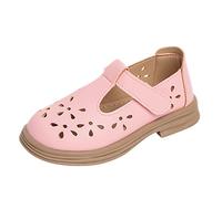 Generisch Princess Sandals Spring Breathable Hollow Punch Small Leather Shoes Single Medium Large Children's Party Dream Elegant Craftsmanship, red, 1/1.5 UK