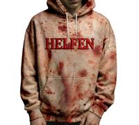 Generisch Problem Solved Hoodie Men's Halloween Pullover Long Sleeve Blood Splash Pattern Hoodie Bloody Horror Pullover Shirt Loose Fit Casual Shirt Fashionable Hoodie Carnival Costume, Watermelon