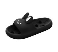 Generisch Product Category Guardian Women's Cartoon Rabbit Indoor Slippers - Lightweight Summer Slip On Shoes Unisex Style Everyday Relaxation Holiday, black, 4 UK