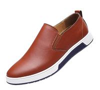 Generisch Product Category Hate? Men's Shoes - Breathable Slip-On Business Leisure Four Style Formal Solid Leather Boots for Men, brown, 9.5 UK