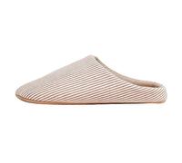 Generisch Product Category Men's Slippers - Slippers Plain Fabric Warm Inner Lining Non-Slip Soles Comfort Ideal for Cosy Interiors Cotton Comfort for Cosy Days, beige, 9.5 UK