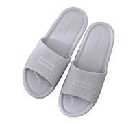 Generisch Product Category Men's Slippers - The Elegant Flat Model Non-Slip Inner Soft Feet Ideal as Bathing Shoes Comfortable Slip-On Stylish Everyday Shoes, gray, 8 UK