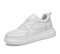 Generisch Product Category Shoes for Men - Fashionable Everyday Running Shoes with Adjustable Raise 6/8/10 cm Breathable Non-Slip Elegant Lace-Up Shoes for Everyday Leisure, White, 9.5 UK