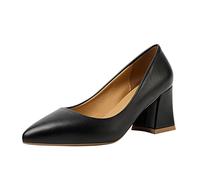 Generisch Product Category Women's Pumps | Product Title Elegant British Style Shape High-Heeled Simple Single Shoes with Classic Character, black, 8.5 UK