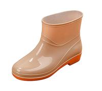 Generisch Product Category Women's Rain Shoes | Product Title Comfortable Lightweight Rain Boots for Outdoor Activities Frosted Waterproof Women's Footwear Stylish All-Weather Protection, khaki, 5 UK