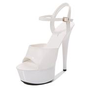 Generisch Product Category Women's Sandals Product Title Slim High Heel Party Women's Shoes High Heels Chunky Heels Fashion Shoes, White, 9 UK