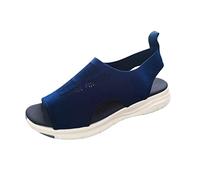 Generisch Product Category - Women's Sandals with Modern Platform Mesh Details - Summer Look for Women - Comfortable Everyday Sandals without Colour Specification, blue, 7 UK
