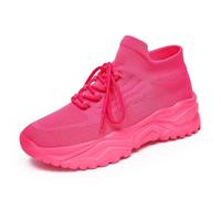 Generisch Product Category Womens Sneakers - Product Title Plain Fashion Four Seasons Sneakers Laces for Women, Hot Pink, 6 UK