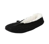 Generisch Product Classification Women's - Free Inner Warmth with Wool Fleece Velvet Cotton Soft Slippers for, black, 8 UK