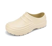 Generisch Professional non-slip kitchen clogs, work cooking shoes for chefs, service staff in the catering sector, beige, 9.5 UK