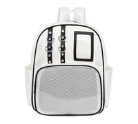 Generisch PU Bag - Transparent Display Backpack, Cute Badge Display Organizer Purse, Badge Display Backpack, for Work, Fitness, Daily Life, Sports, Travel, Luggage, Hiking, Outdoor, Through, White On