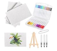 Generisch Puffy Paint, Popcorn Drawing Texture Painting Kit, 12-Colour Water Brush Crafts Set, Drawing Tools for Kids, Adults, Birthday, Home, Friends, Colleagues, 11 x 7 cm/4.33 x 2.76 inches