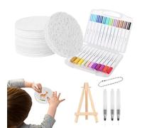 Generisch Puffy Paint, Popcorn Drawing Texture Painting Kit, 12-Colour Water Brush Crafts Set, Drawing Tools for Kids, Adults, Birthday, Home, Friends, Colleagues, 11 x 7 cm/4.33 x 2.76 inches