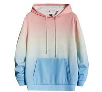 Generisch Pullover Black Men's Fashion Long Sleeve Sweatshirt 3D Print Hoodie Simple Casual Everyday Hoodie Sweatshirt Sweatshirts Men's Zip, pink, 5XL
