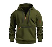 Generisch Pullover Men's Hoodie Sweat Jacket Long Sleeve Sweatshirt with Hood Casual Jacket Long Sleeve Hoodie Sweater Classic Colour Matching Hoody, Pullover Oversize Men, Retro Fashion, Green C, M