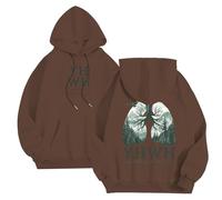 Generisch Pullover Men's Hoodies & Sweatshirts Casual Pullover Fleece Hoodie Soft Comfortable Lightweight Streetwear Fashion Loose Fit First Try Then Numbers Men, brown, L