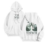 Generisch Pullover Men's Hoodies & Sweatshirts Casual Pullover Fleece Hoodie Soft Comfortable Lightweight Streetwear Fashion Loose Fit First Try Then Numbers Men, White, L