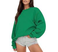 Generisch Pullover Women's Colour Block Sweatshirt Long Sleeve Fleece Pullover Crew Neck Jumper Autumn Winter Long Sleeve Shirt Loose Casual Top Sports Streetwear Sweatshirts without Hood Long Sleeve