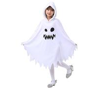 Generisch Pumpkin Ghost Costume Glow in The Dark Halloween Cape Ghost Fashion Hooded Poncho, Unisex Children's Pumpkin Costume Funny Halloween Costumes Pumpkin Costume Pumpkin Dress