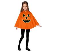 Generisch Pumpkin Ghost Costume Glow in The Dark Halloween Cape Ghost Fashion Hooded Poncho, Unisex Children's Pumpkin Costume Funny Halloween Costumes Pumpkin Costume Pumpkin Dress