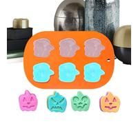 Generisch Pumpkin Silicone Mould Autumn Thanksgiving Pumpkin Baking Mould with 6 Compartments, Cake Decoration Fondant Baking Mould Pies Baking Tray for Resin Snacks Candles Treats Holidays