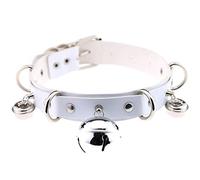 Generisch Punk Exaggerate Sexy PU Collar Personality Bell Neckchain Neckband Collar Necklace Axe Viking Necklace, Metal, No gemstone.